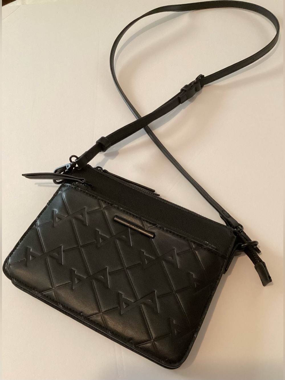 Aldo Mininoriee “ Blacked-Out” Crossbody Multi-Zippered Utility Bag Style